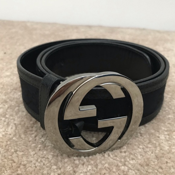 Gucci Other - Gucci Guccissima GG Belt - black/silver